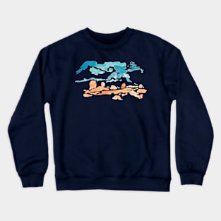 Shore Landscape - Maritime Beach - Watercolor Crewneck Sweatshirt